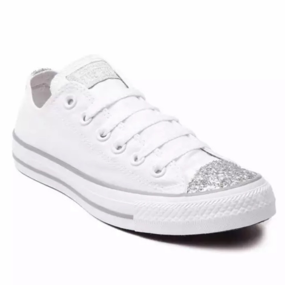 Converse All-Star Chuck Taylor Lo Glitter Toe Sneakers - Picture 3 of 17